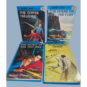 Hardy Boys Book Bundle (4) Franklin W. Dixon 1, 2, 3, 54 Vintage Hardcovers